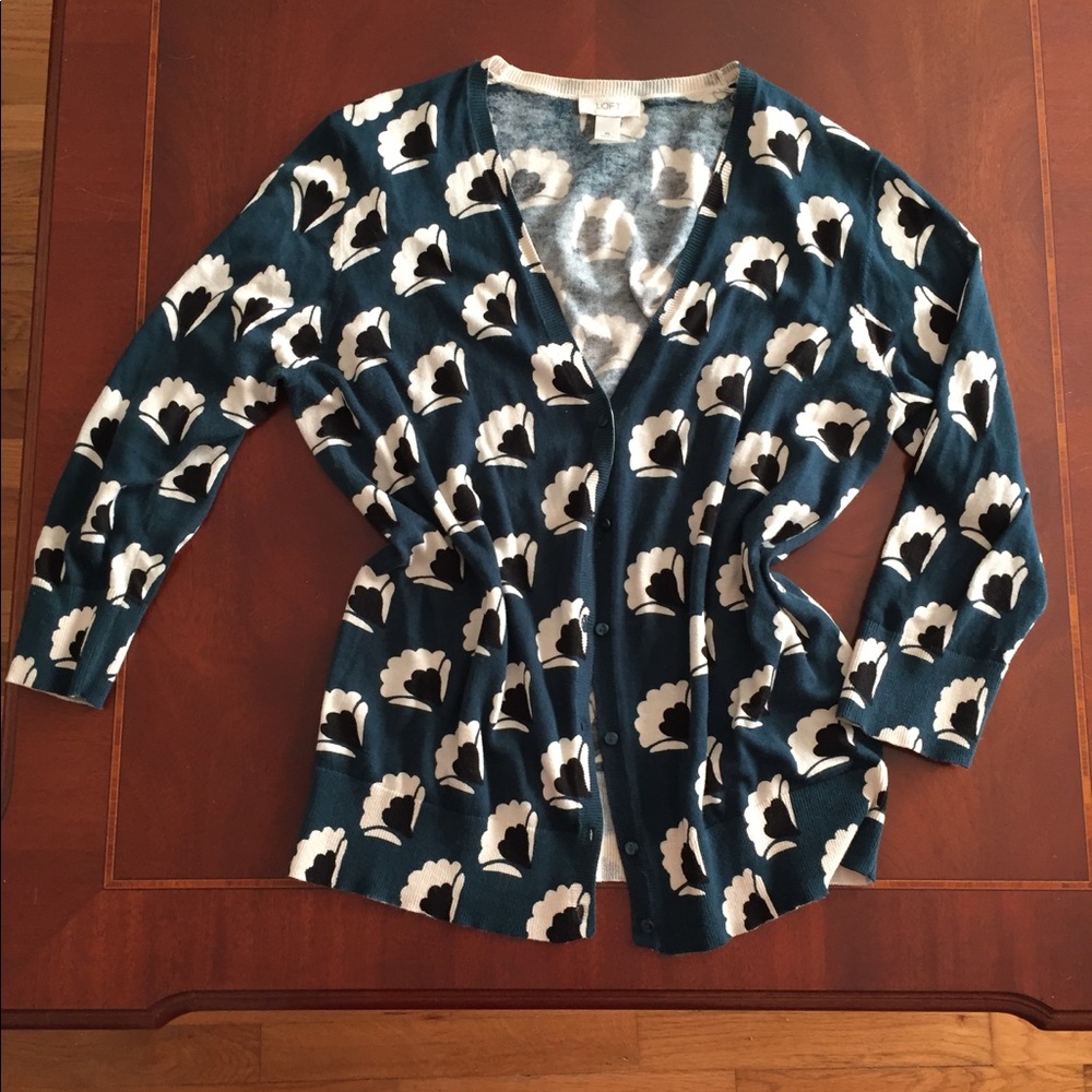 Ann Taylor Loft Green Cardigan